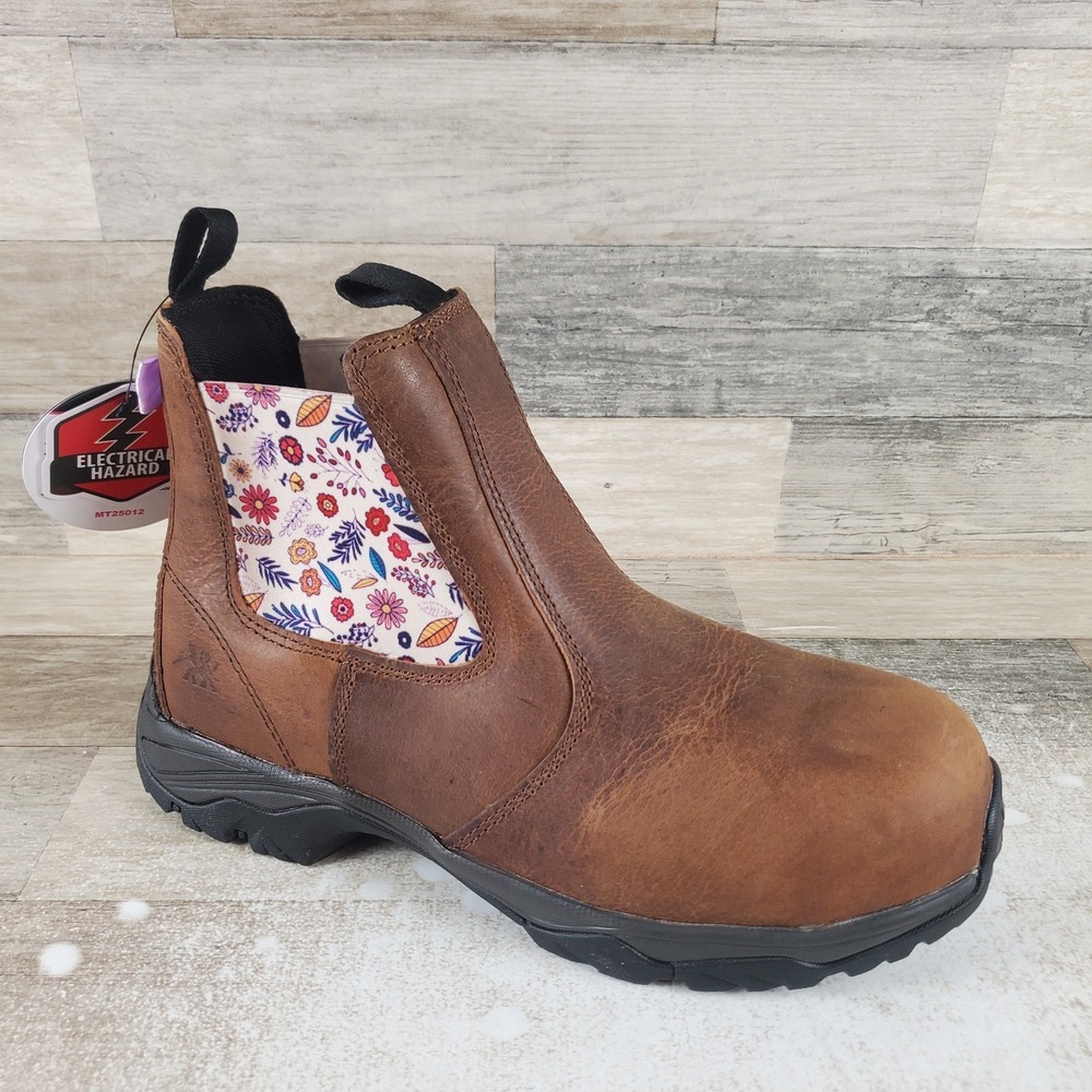 Moxie Trades Angel‎ Distressed Womens Chelsea Boots Sz 11 Brown Slip On Ankle